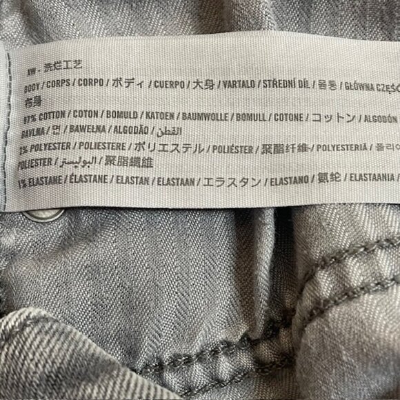 ABERCROMBIE & FITCH Curve Love High-Rise Mom Jean Gray Wash - Size 27 - Picture 8 of 9